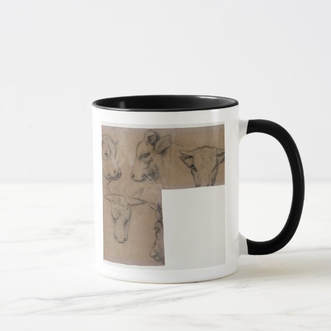 Paul Gauguin | Cinq Croquis de tete de vache (penc Mug (Right)