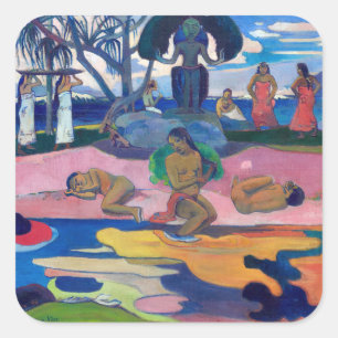 Paul Gauguin - Day of the God / Mahana no atua Square Sticker