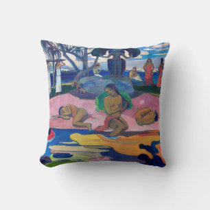 Paul Gauguin - Day of the God / Mahana no atua Throw Pillow