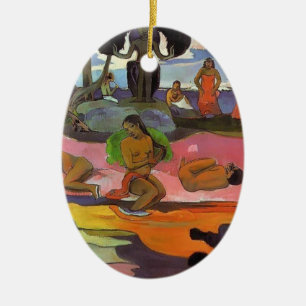 Paul Gauguin- Day of the Gods Ceramic Ornament