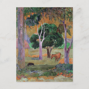 Paul Gauguin   Dominican Landscape or Landscape wi Postcard