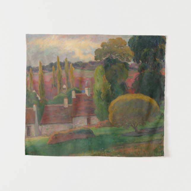 Paul Gauguin "Farm in Brittany" Tapestry (Front (Horizontal))