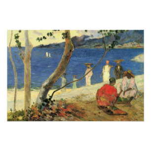 Paul Gauguin Fruit carriers at Turin Cove, or Seas Poster