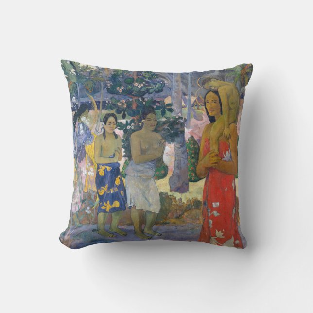Paul Gauguin - Hail Mary / Ia Orana Maria Throw Pillow (Front)