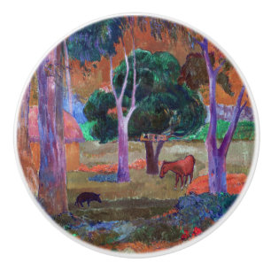 Paul Gauguin - Landscape with a Pig and a Horse Ceramic Knob