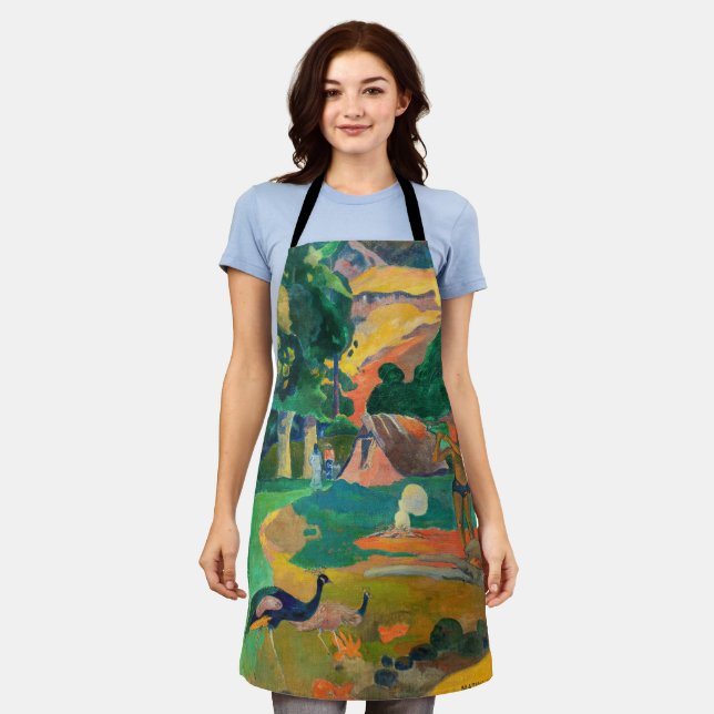 Paul Gauguin - Landscape with Peacocks / Matamoe Apron (Worn)