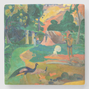 Paul Gauguin - Landscape with Peacocks / Matamoe Stone Coaster