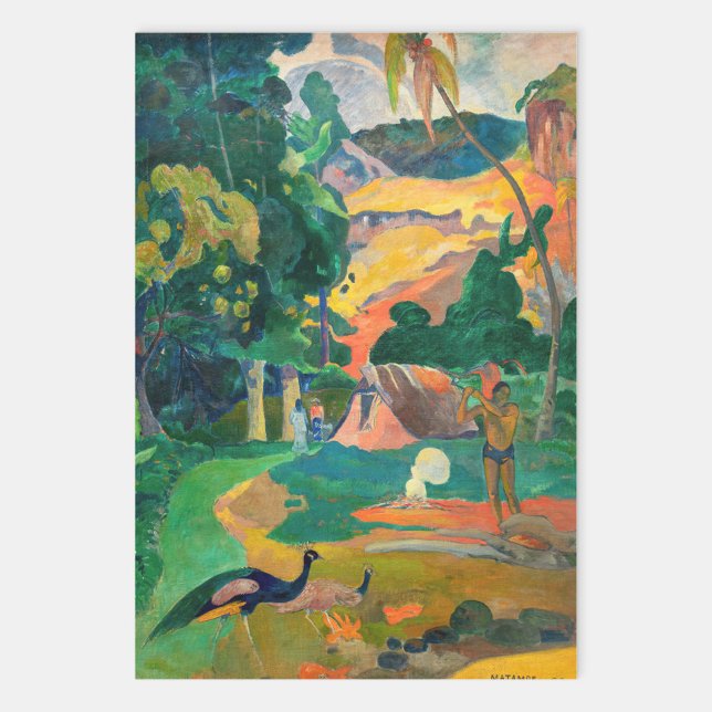 Paul Gauguin - Landscape with Peacocks / Matamoe Wrapping Paper Sheet (Creator Uploaded)