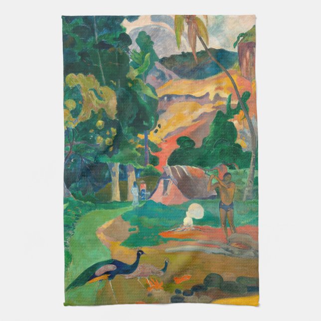 Paul Gauguin Matamoe, Landscape with Peacocks Kitchen Towel (Vertical)