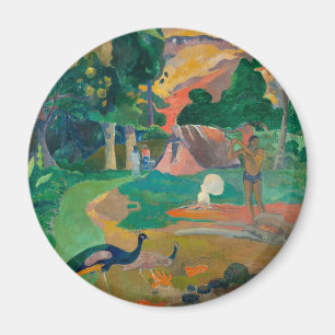 Paul Gauguin Matamoe Landscape with Peacocks Magnet