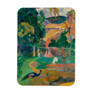 Paul Gauguin Matamoe Landscape with Peacocks Magnet
