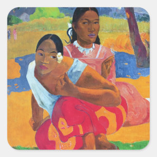 Paul Gauguin   Nafea Faaipoipo (When are you Getti Square Sticker