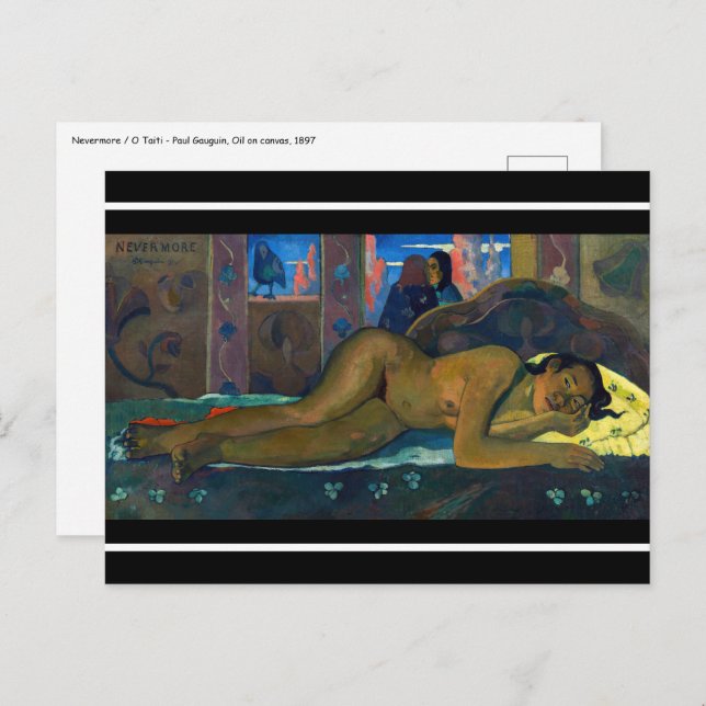 Paul Gauguin - Nevermore / O Taiti Postcard (Front/Back)