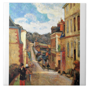 Paul Gauguin painting, Rue Jouvenet in Rouen Tile