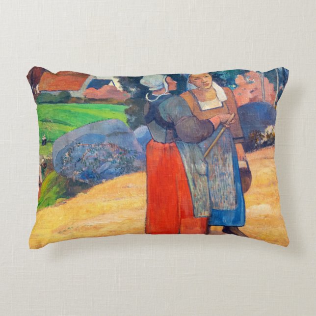 Paul Gauguin - Paysannes Bretonnes Accent Pillow (Front)