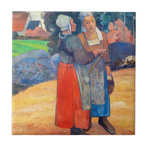 Paul Gauguin - Paysannes Bretonnes Tile