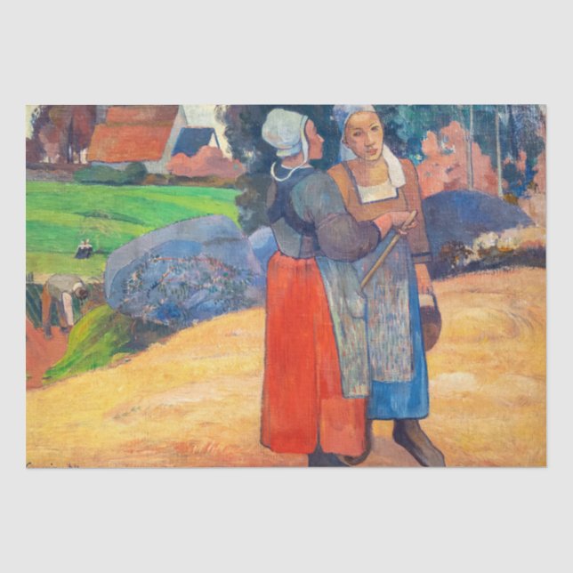 Paul Gauguin - Paysannes Bretonnes Tissue Paper (Front)