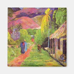 Paul Gauguin Road in Tahiti Vintage Fine Art Magnet