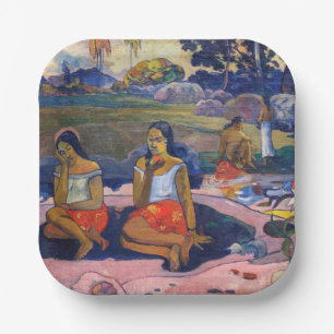 Paul Gauguin - Sacred Spring, Sweet Dreams Paper Plate