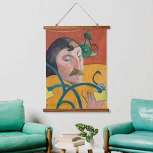 Paul Gauguin Self Portrait Modern Art Wood Wall Hanging Tapestry