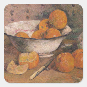 Paul Gauguin Still life with Oranges, 1881 Square Sticker