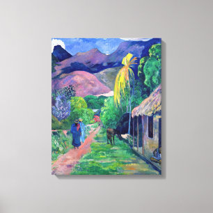 Paul Gauguin - Street in Tahiti Canvas Print