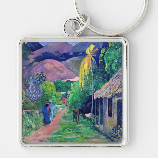 Paul Gauguin - Street in Tahiti Keychain (Front)