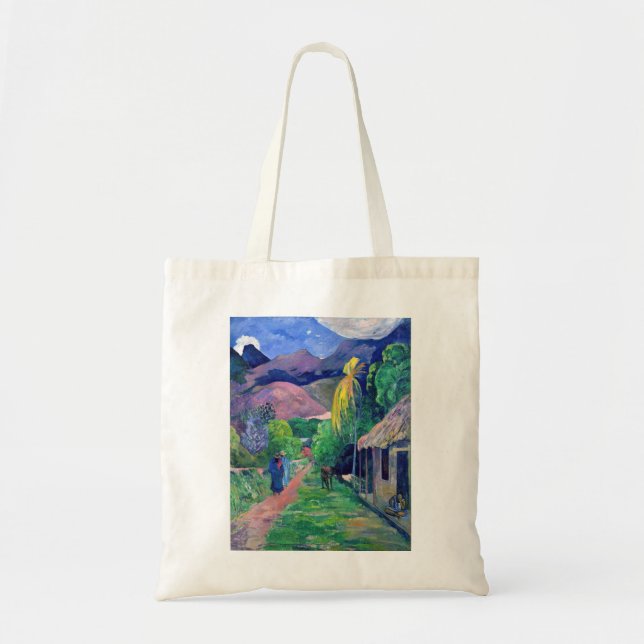 Paul Gauguin - Street in Tahiti Tote Bag (Front)