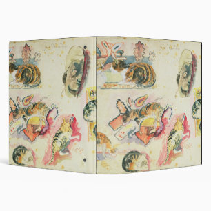 Paul Gauguin Study of Cats and a Head (w/c on pa Binder