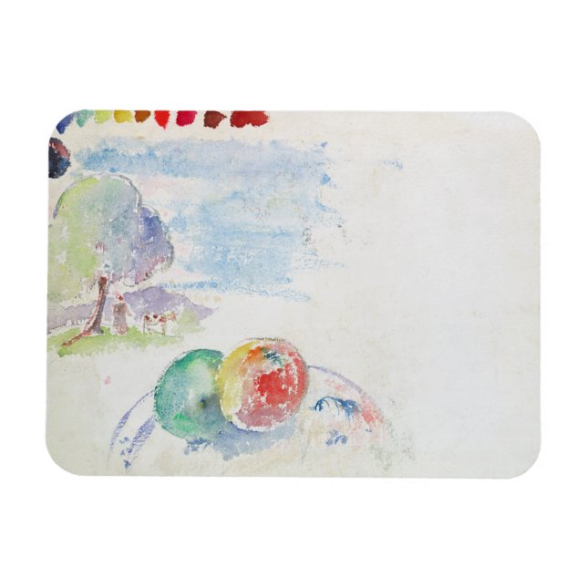 Paul Gauguin | Study of Fruits and a Landscape, 18 Magnet (Horizontal)