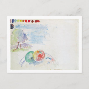 Paul Gauguin Study of Fruits and a Landscape, 18 Postcard