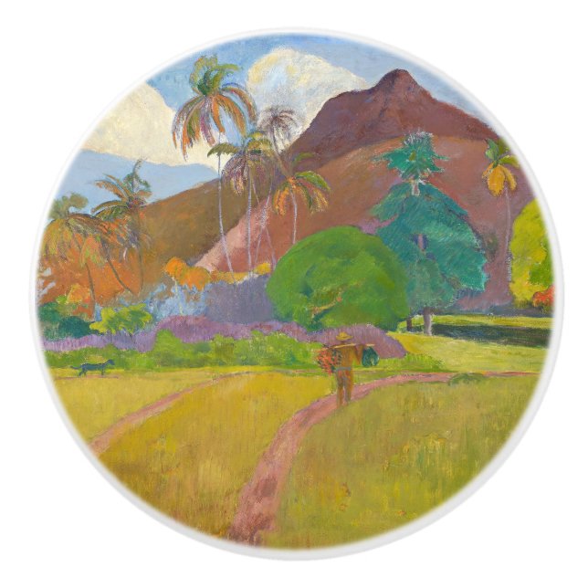 Paul Gauguin - Tahitian Landscape Ceramic Knob (Front)