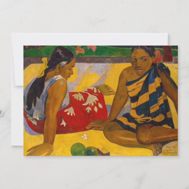 Paul Gauguin - Tahitian Women / Parau Api Invitation (Front)