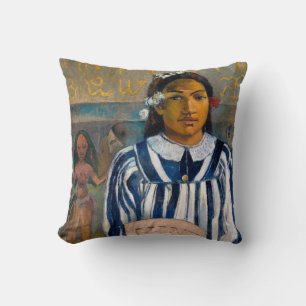 Paul Gauguin - The Ancestors of Tehamana Throw Pillow