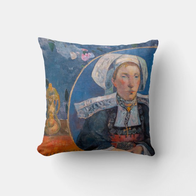 Paul Gauguin - The Beautiful Angel, Pont-aven Throw Pillow (Front)