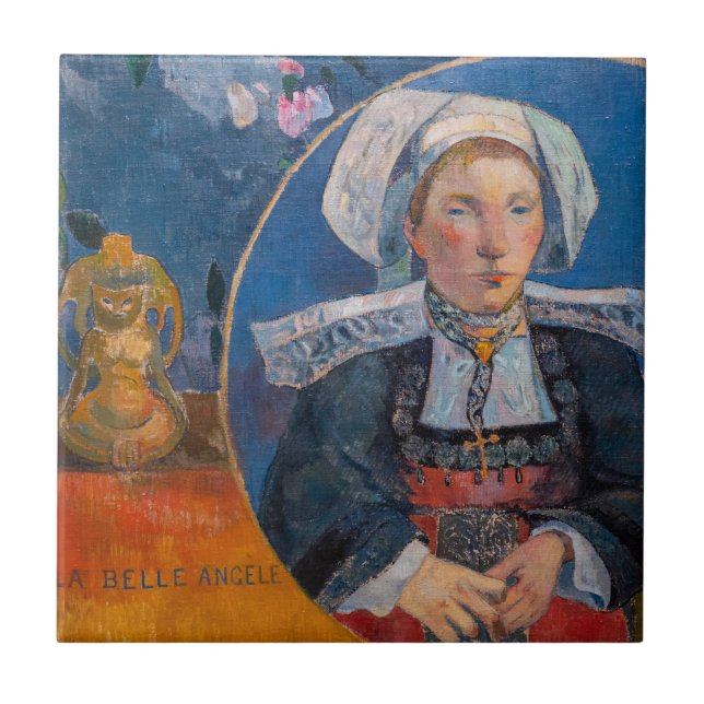 Paul Gauguin - The Beautiful Angel, Pont-aven Tile (Front)