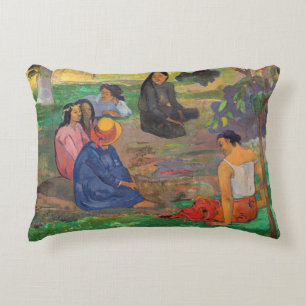 Paul Gauguin - The Conversation / Les Parau Parau Accent Pillow