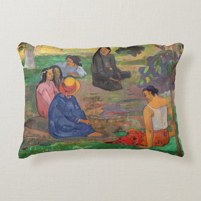 Paul Gauguin - The Conversation / Les Parau Parau Accent Pillow (Front)