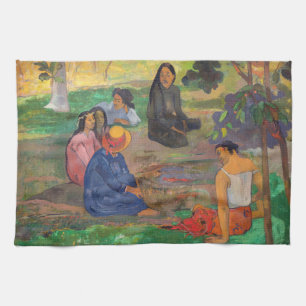 Paul Gauguin - The Conversation / Les Parau Parau Kitchen Towel