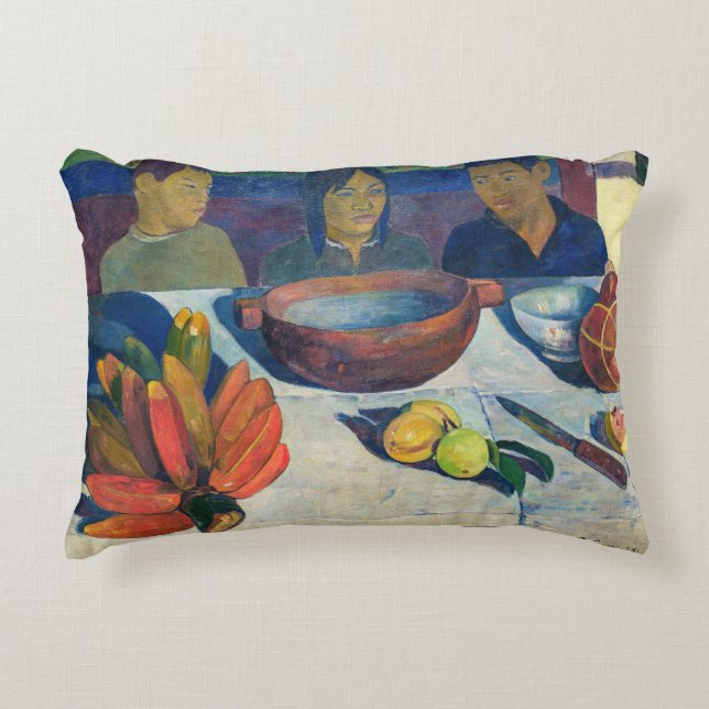 Paul Gauguin - The Meal / Bananas Accent Pillow (Front)