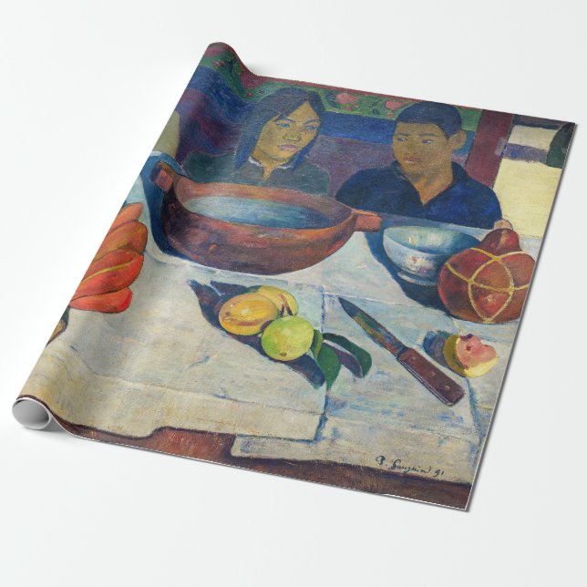 Paul Gauguin - The Meal / Bananas Wrapping Paper (Unrolled)