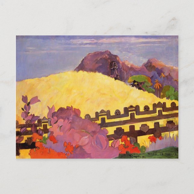 Paul Gauguin- The sacred mountain Postcard (Front)