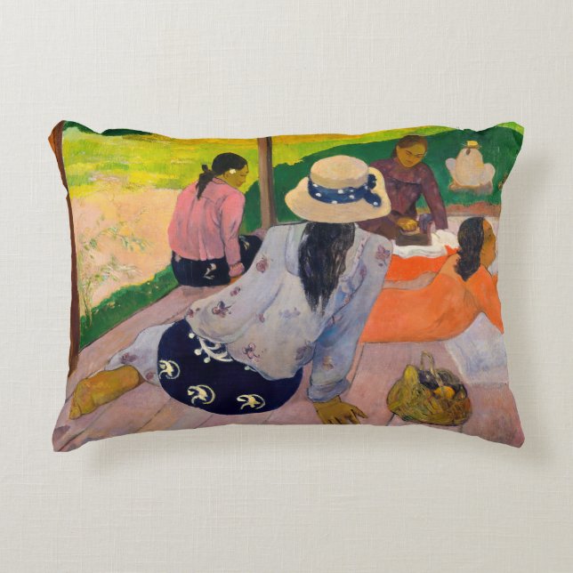 Paul Gauguin - The Siesta Accent Pillow (Front)