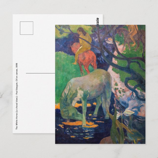 Paul Gauguin - The White Horse Postcard (Front/Back)