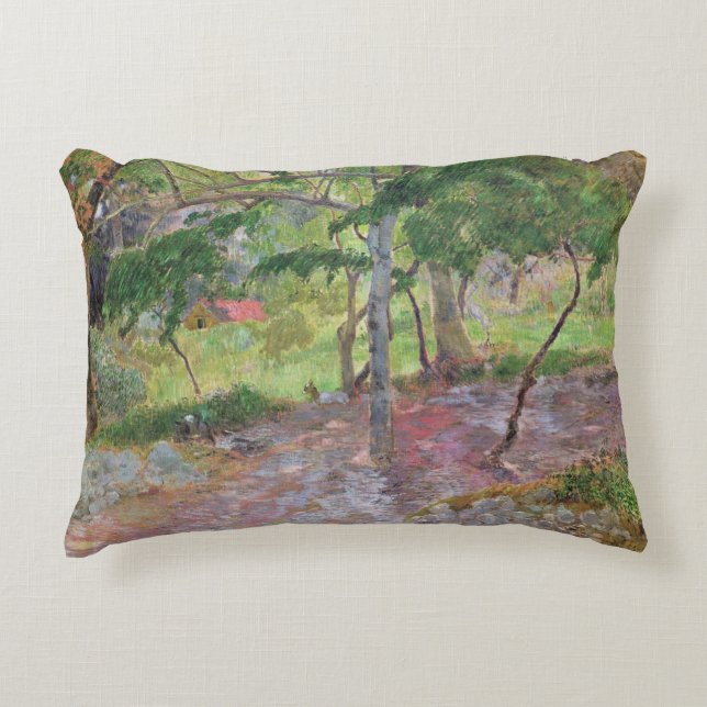 Paul Gauguin | Tropical Landscape, Martinique, 188 Accent Pillow (Front)