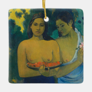 Paul Gauguin - Two Tahitian Women Ceramic Ornament