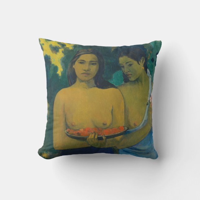 Paul Gauguin - Two Tahitian Women Throw Pillow (Front)