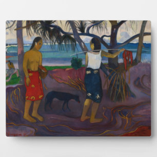 Paul Gauguin Under the Pandanus, 1891 (oil on ca Plaque