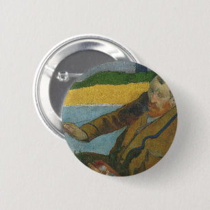 Paul Gauguin Vincent van Gogh painting sunflowers  2 Inch Round Button