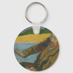 Paul Gauguin Vincent van Gogh painting sunflowers Keychain